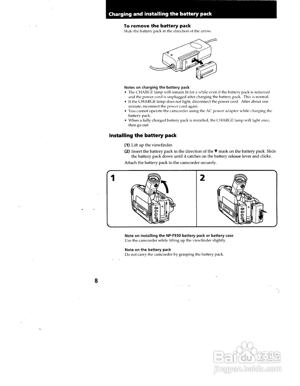 索尼CCD-TRV72模拟摄像机说明书:[1]
