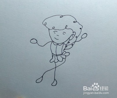 简笔画:一步一步教你怎么画跳广场舞的阿姨