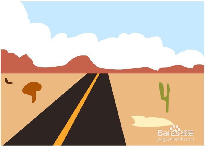 flash绘制户外公路场景