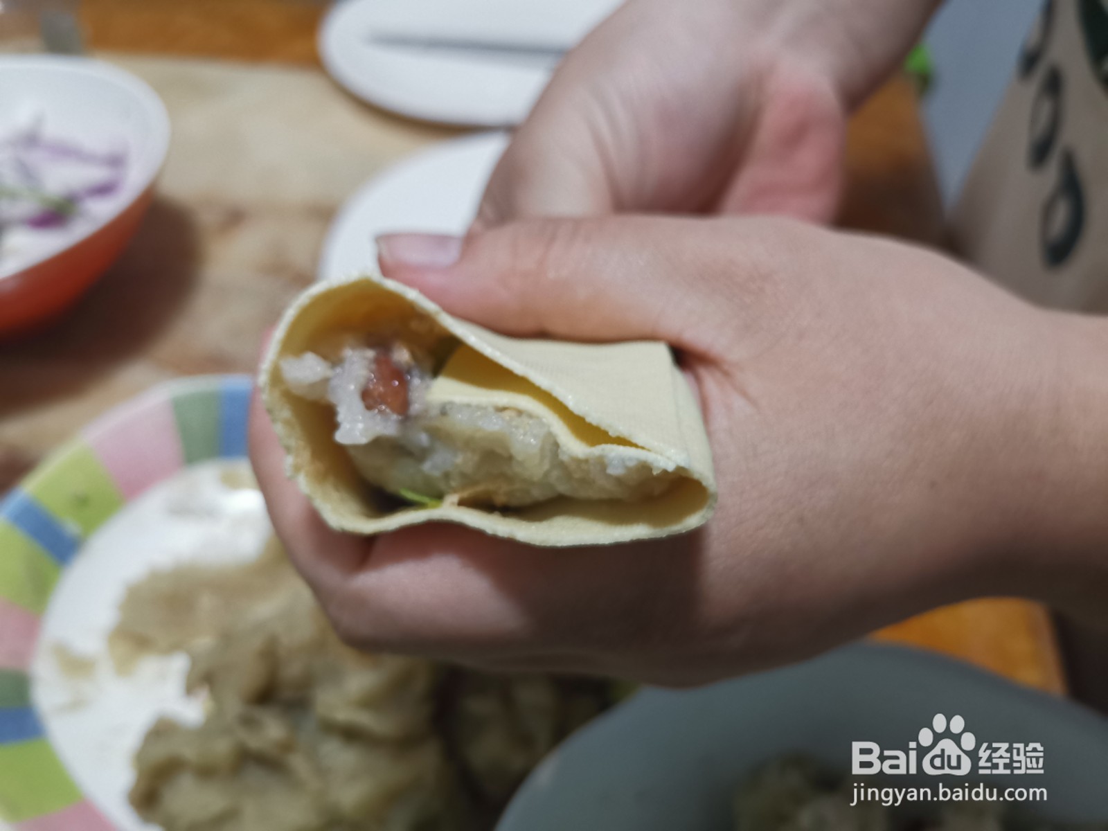 干豆腐卷饭包