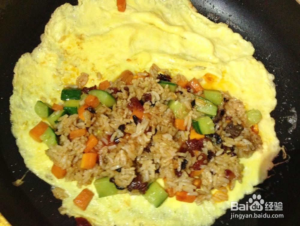 蛋包饭过程自己做简单的食物