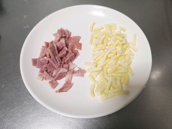 培根芝士爱心餐包