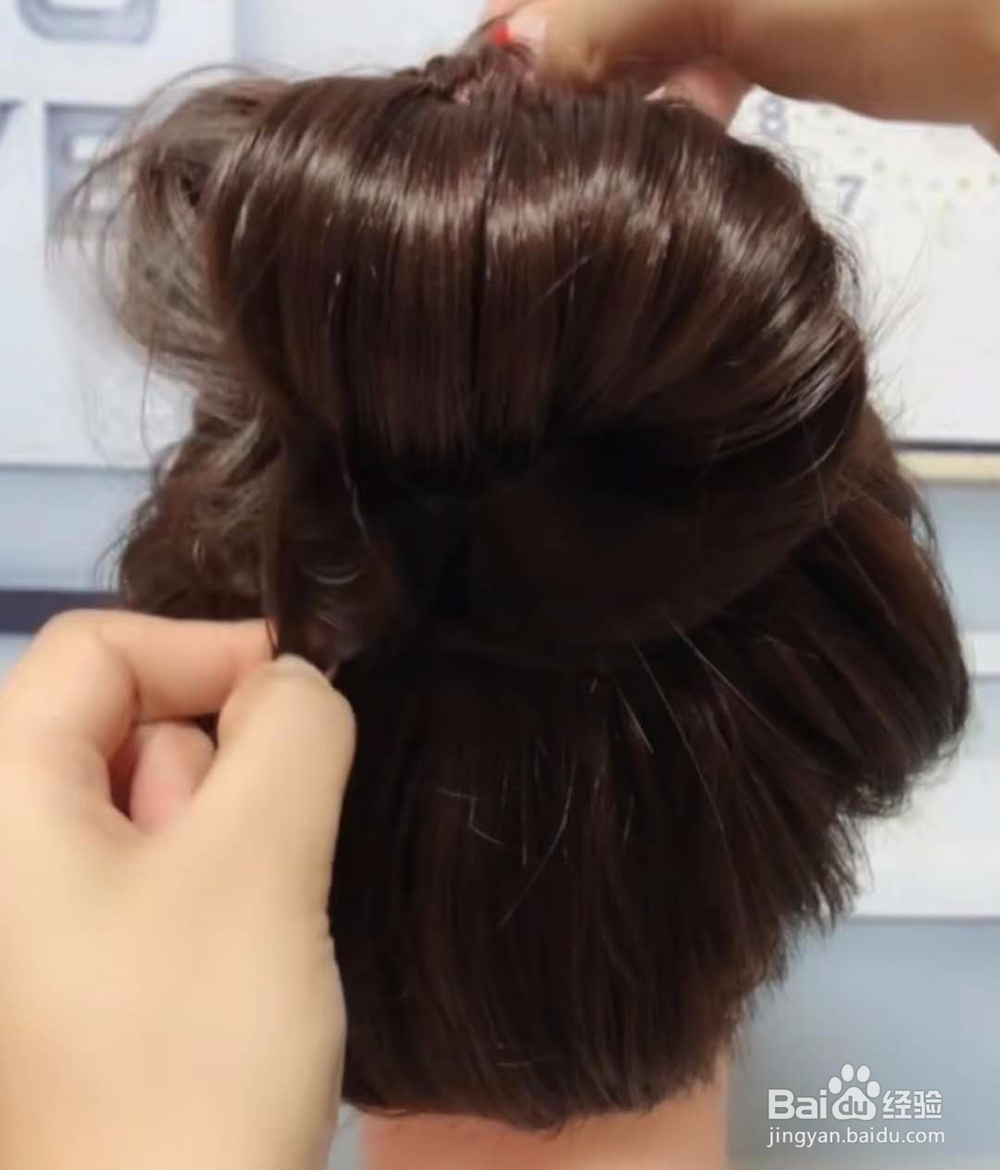 超级简单的丸子头