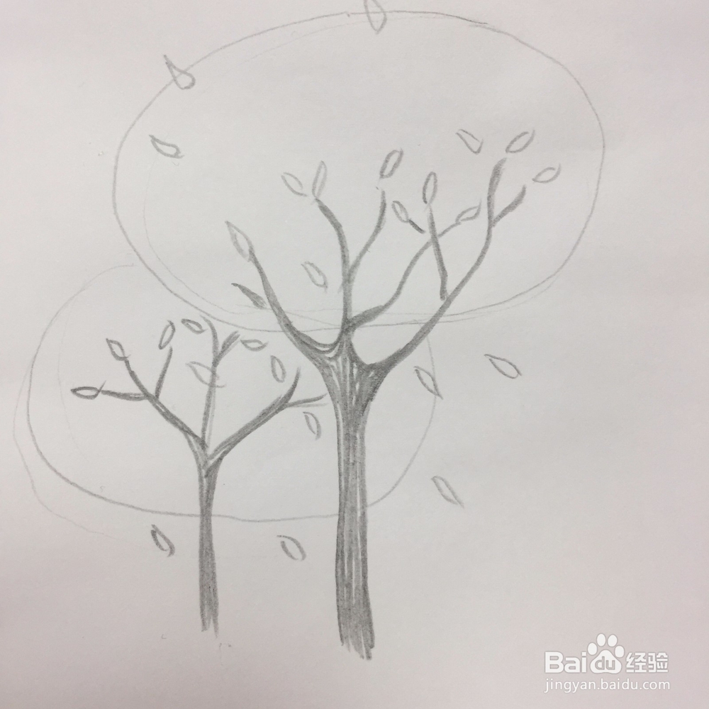 马克笔画樱花树教程