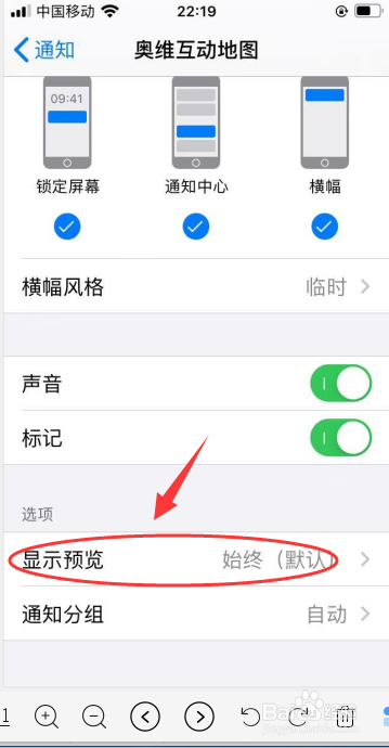 iPhone 6s手机如何开启奥维地图解锁时显示预览