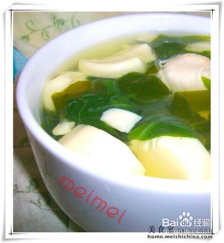 宝宝吃的香菠菜豆腐汤