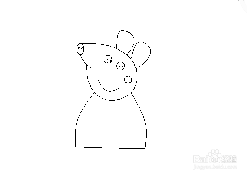 简笔画可爱的小猪佩奇怎样画