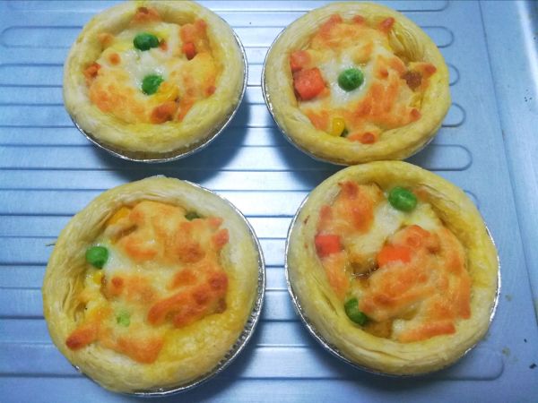 咖喱鸡肉芝士塔