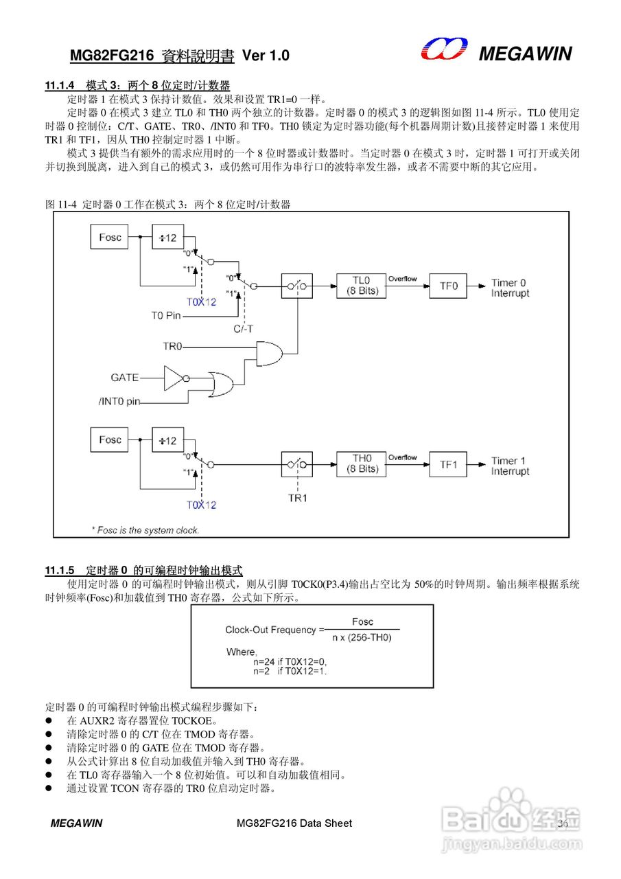 MEGAWIN MG82FG216 8 位微处理器用户手册:[4]