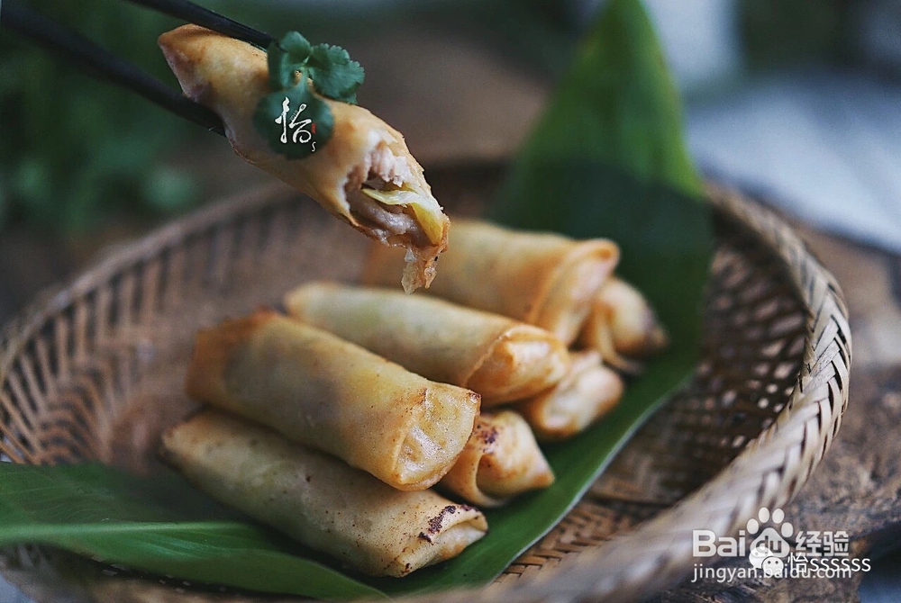 好吃不腻的韭黄肉丝春卷