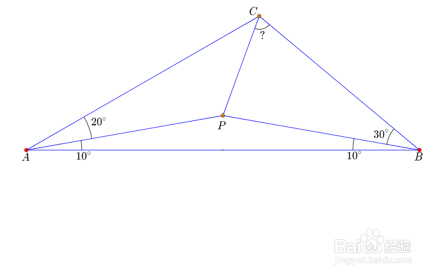 【平面几何】10°20°70°10°30°40°型角格点三角形