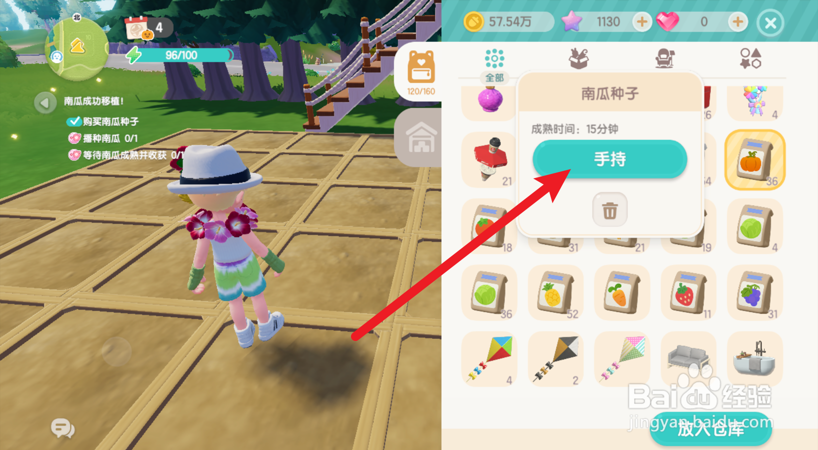 心动小镇怎么播种南瓜种子