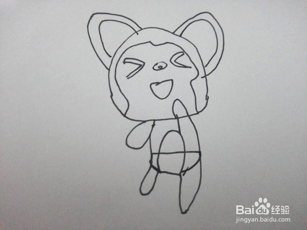 简笔画之卡通猫咪二