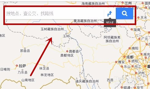 如何在电脑中使用百度地图？