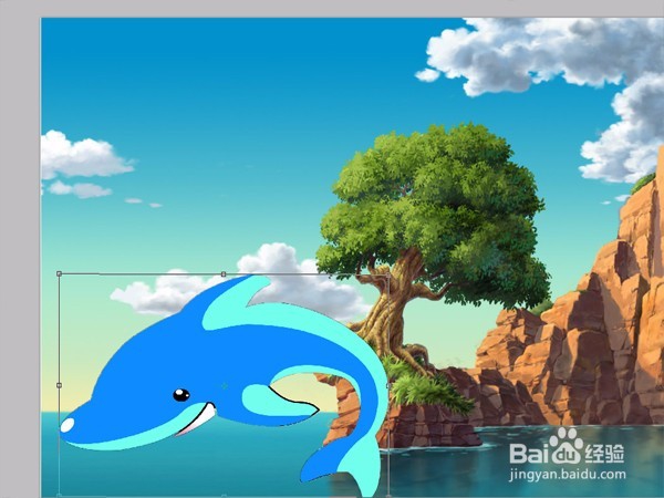 PS中两张图片怎么融合成一张图片？