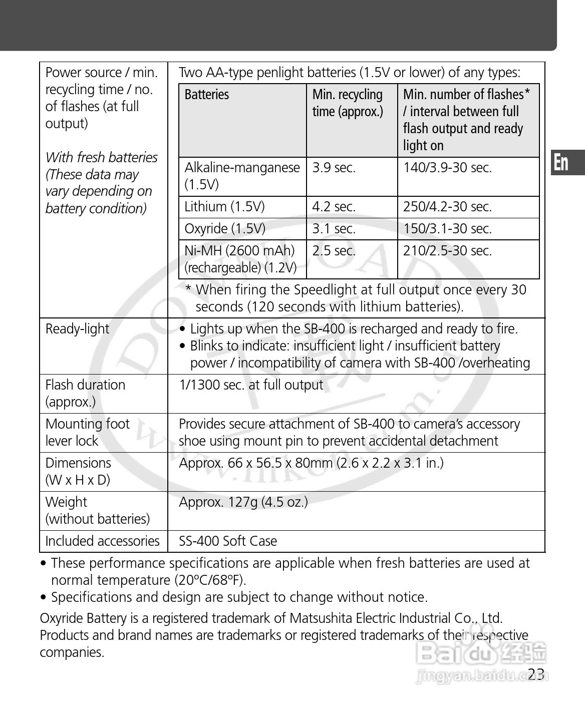 尼康SB-400数码相机使用说明书:[5]