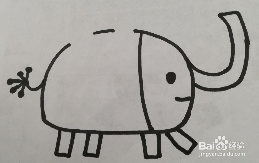 简笔画 大象的画法 大象简笔画