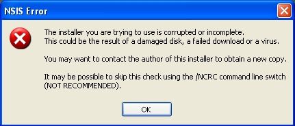 安装程序出现"nsis error"怎么办?