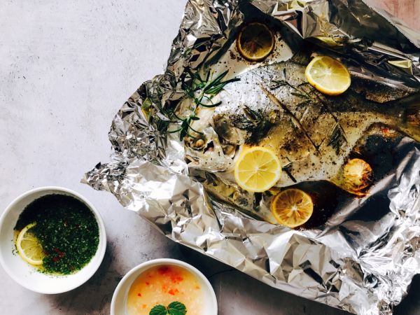 柠檬盐烤金鲳鱼