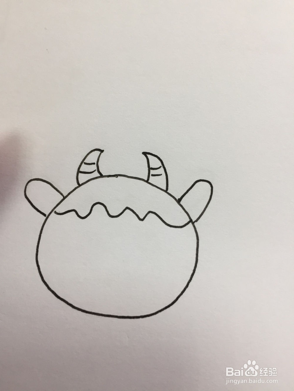 奶牛的简单画法