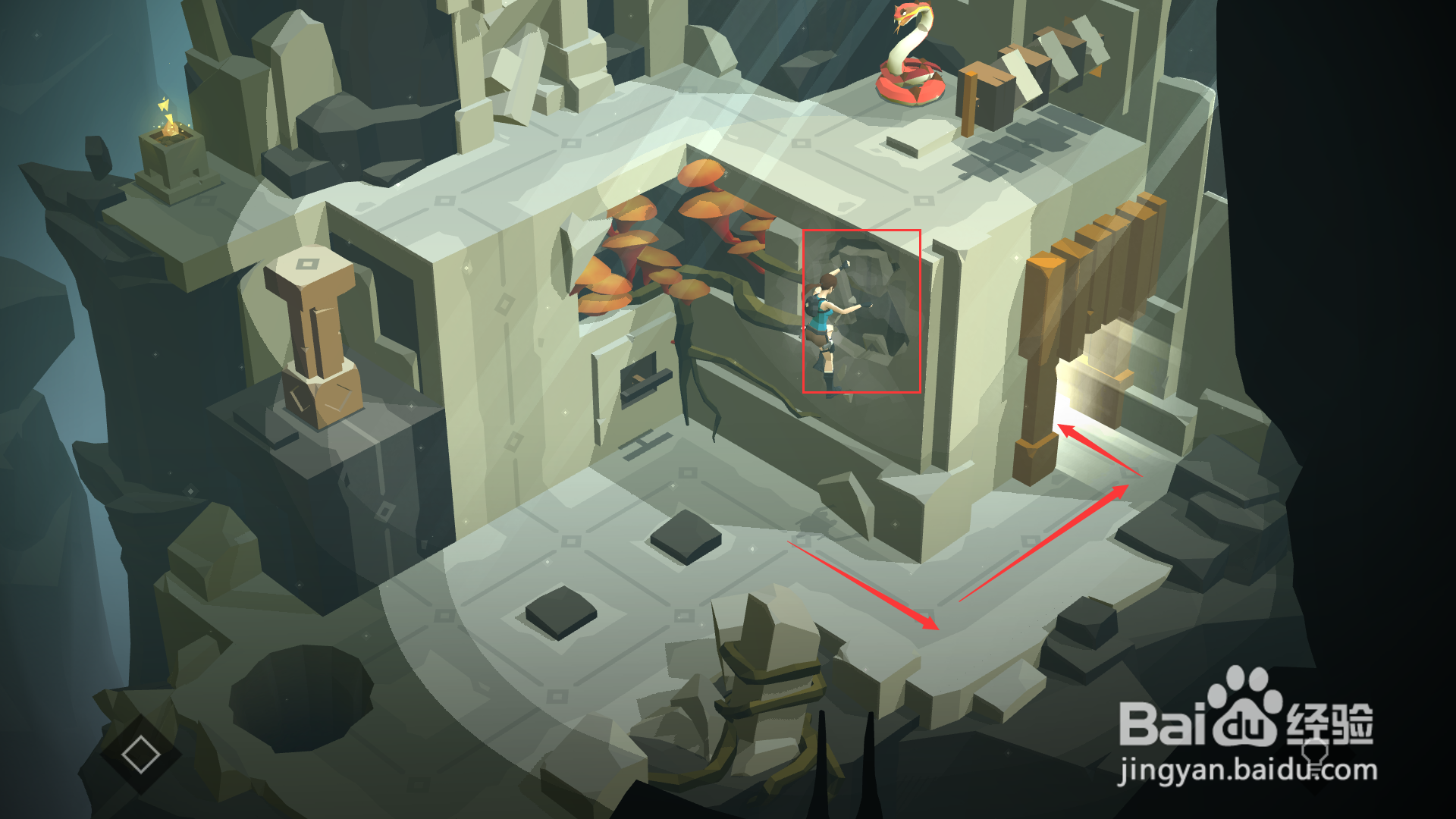 古墓丽影传说迷踪第五章第1紧闭之门关攻略