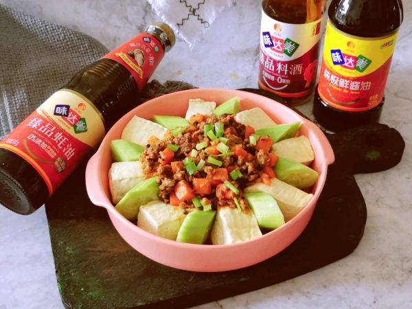 香菇肉末蒸豆腐
