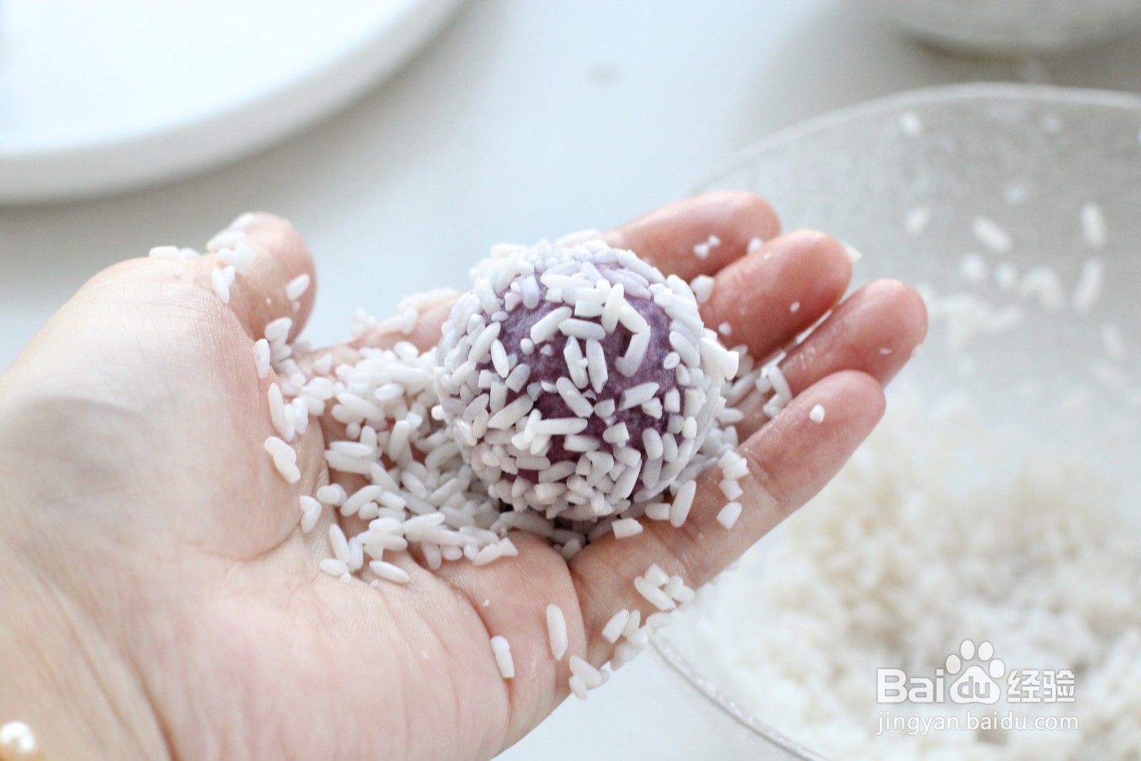 怎么做水晶紫薯糯米丸子