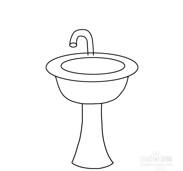 怎么画洗手池简笔画
