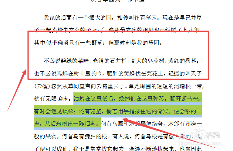 怎么去掉Word文档里一行字的背景颜色