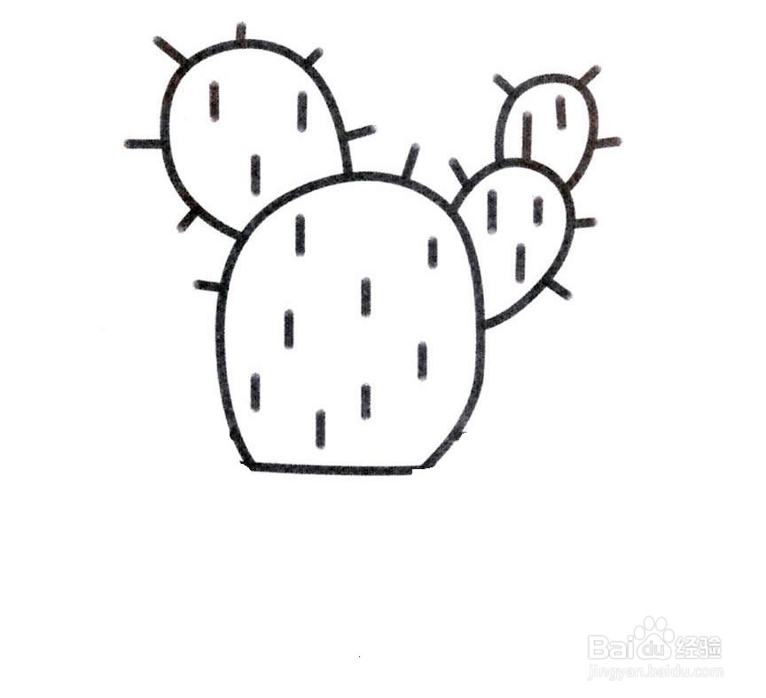 仙人掌的简笔画