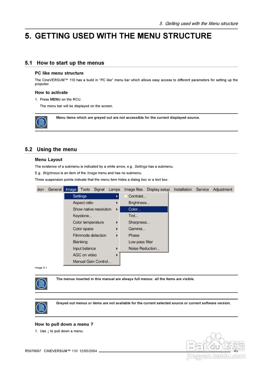 Barco巴可 Cine VERSUM 110投影机说明书:[5]