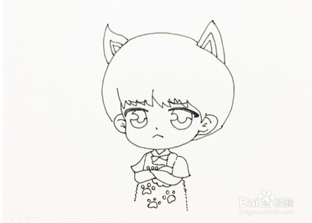 简笔画系列-怎么画易烊千玺简笔画教程