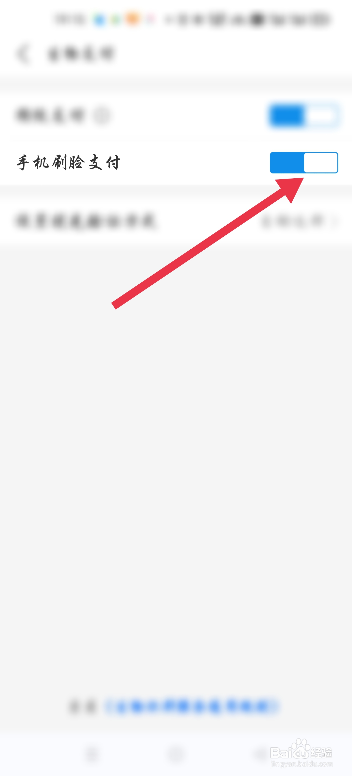 支付宝如何开启手机刷脸支付