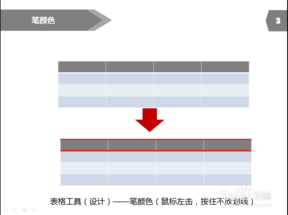 PPT制作教程：[27]PPT表格边框颜色
