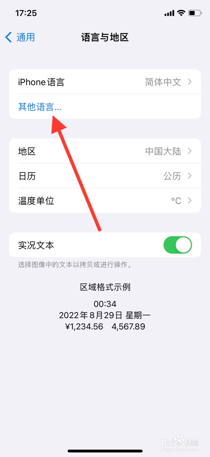 iPhone怎样更改系统语言为“阿拉伯语（内志）”