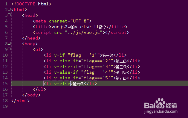 如何使用Vue.js2中的v-else-if指令判断条件