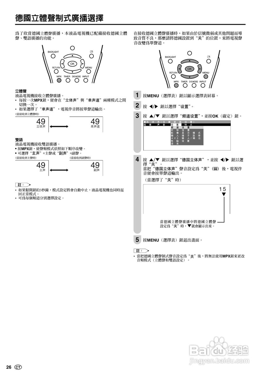 声宝LC-20B6H型液晶电视机说明书:[3]