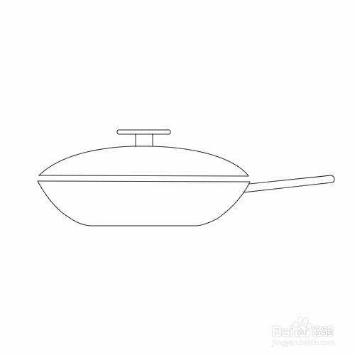 如何画平底锅简笔画