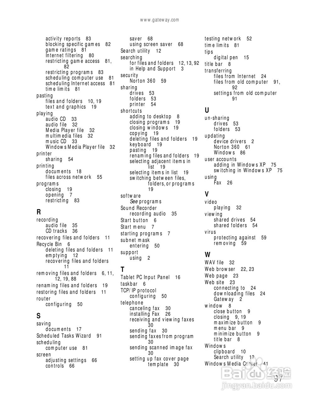 捷威Gateway UC78笔记本电脑使用说明书:[11]