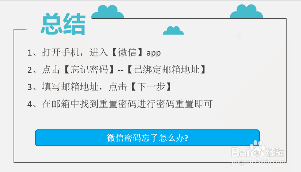微信密码忘了怎么办