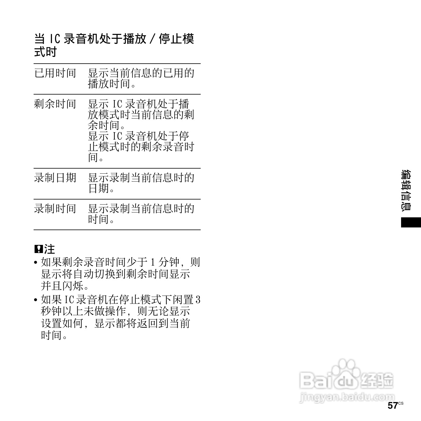 索尼ICD-PX820数码录音笔使用说明书:[6]