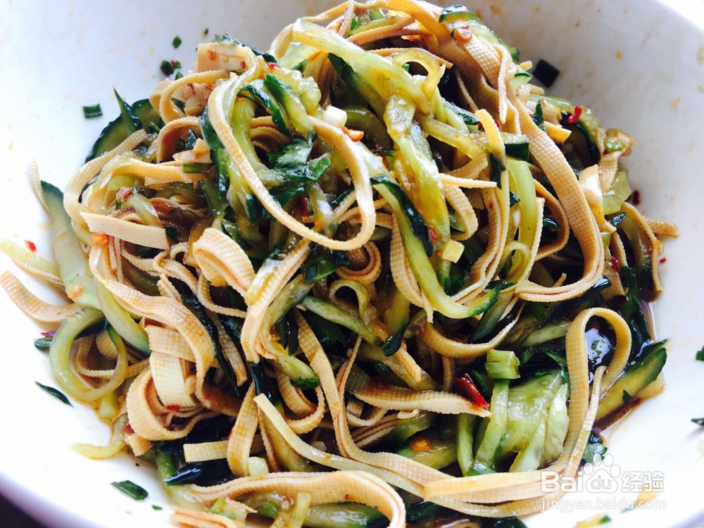 适合懒人做的黄瓜拌豆皮