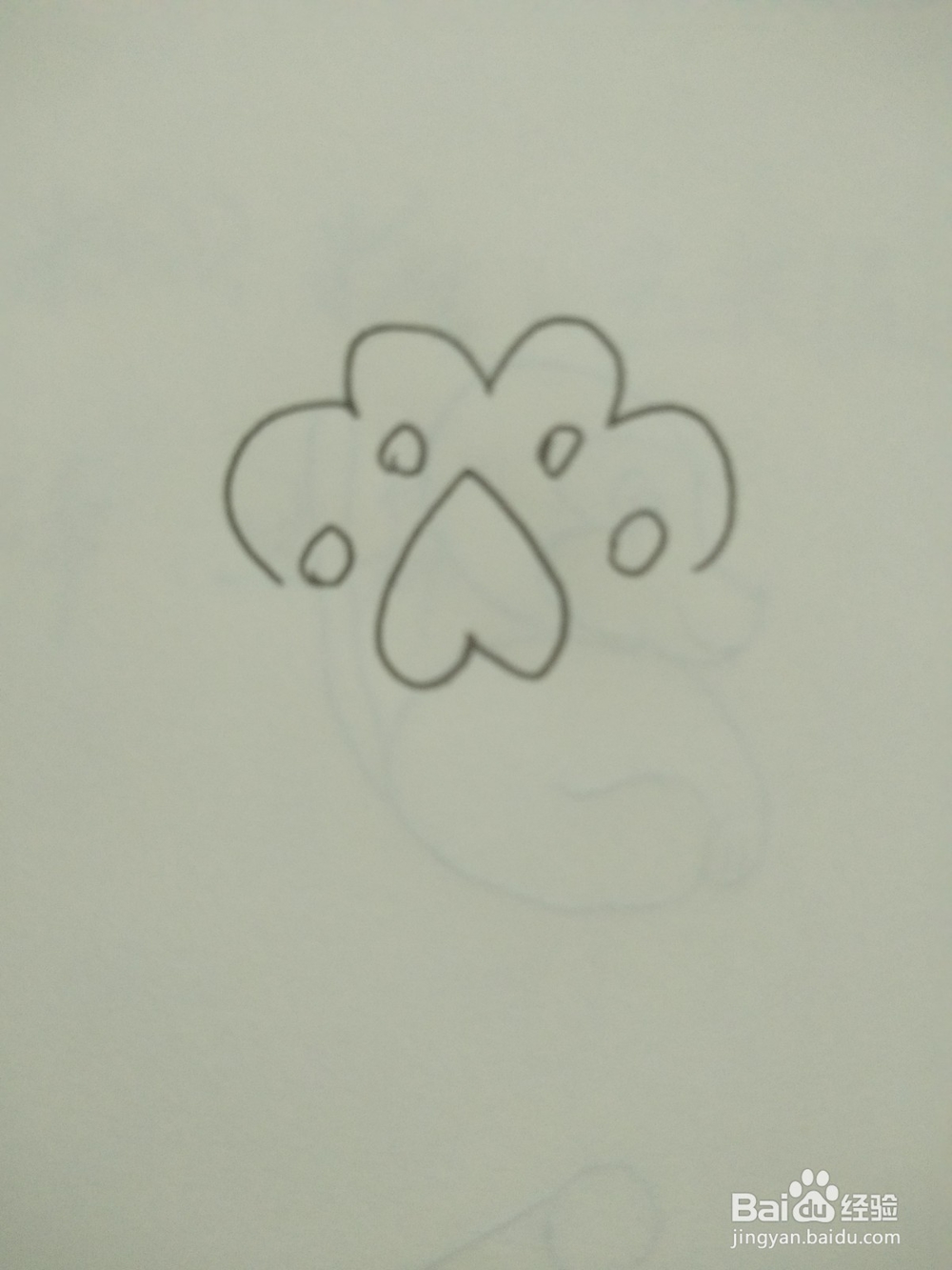 熊掌的简笔画法