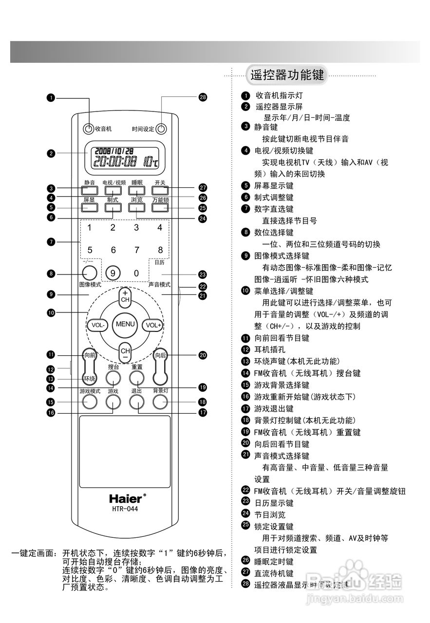 海尔25FV6H-B 彩电说明书:[1]