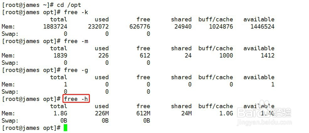 linux如何查看内存命令