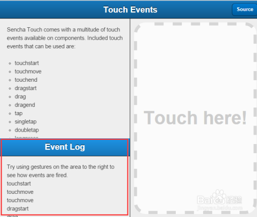 Sencha Touch：[68]Touch Events