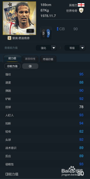 FIFA OL3新版世界传奇球员推荐（主力上篇）