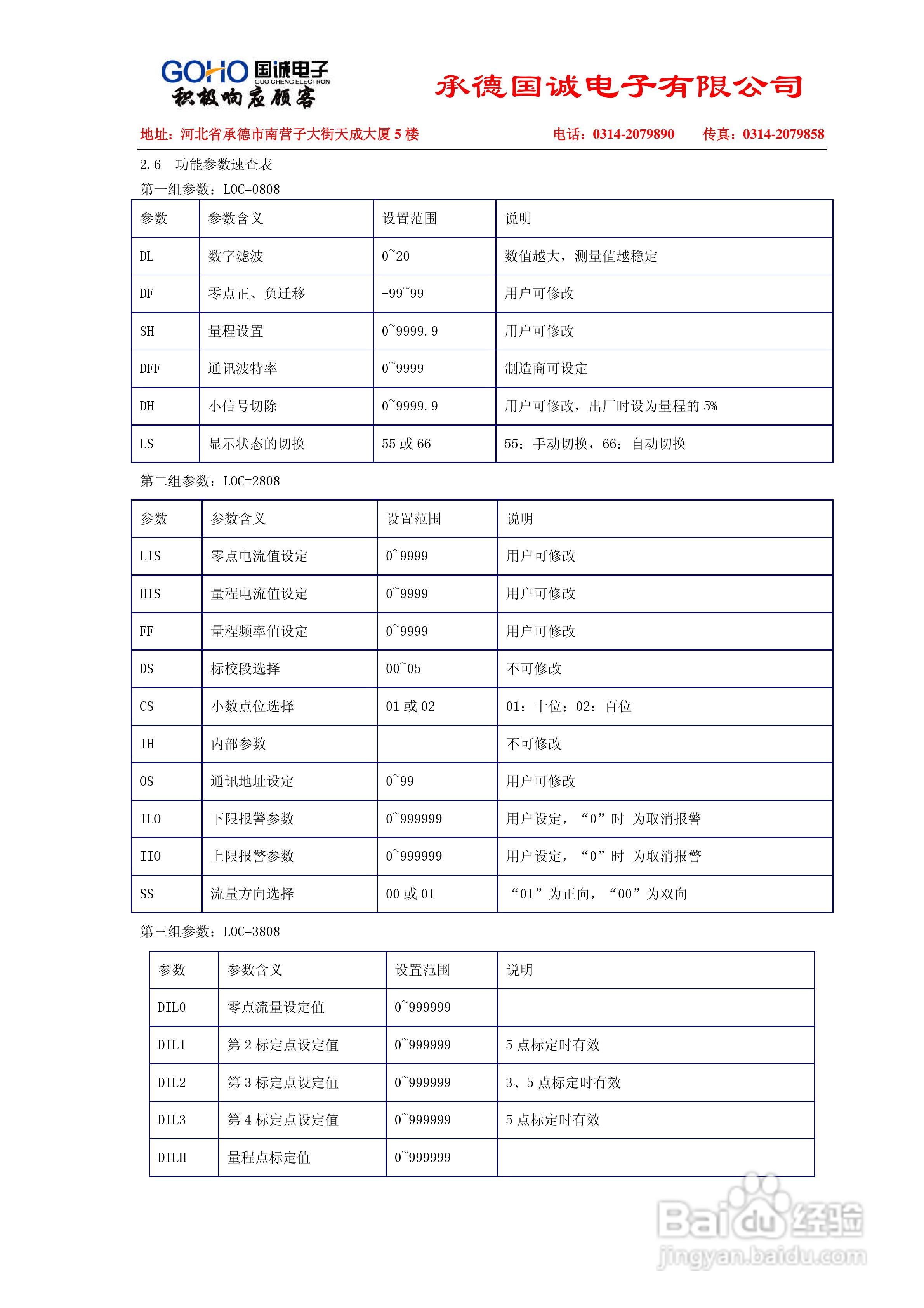国诚LDC系列插入式电磁流量计说明书