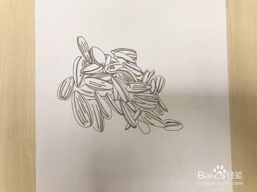 画一把瓜子/葵花籽