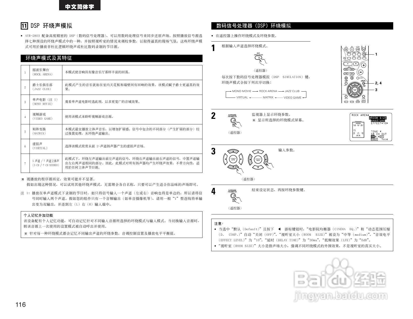 DENON AVR-2803收音环绕扩音机操作说明书:[6]